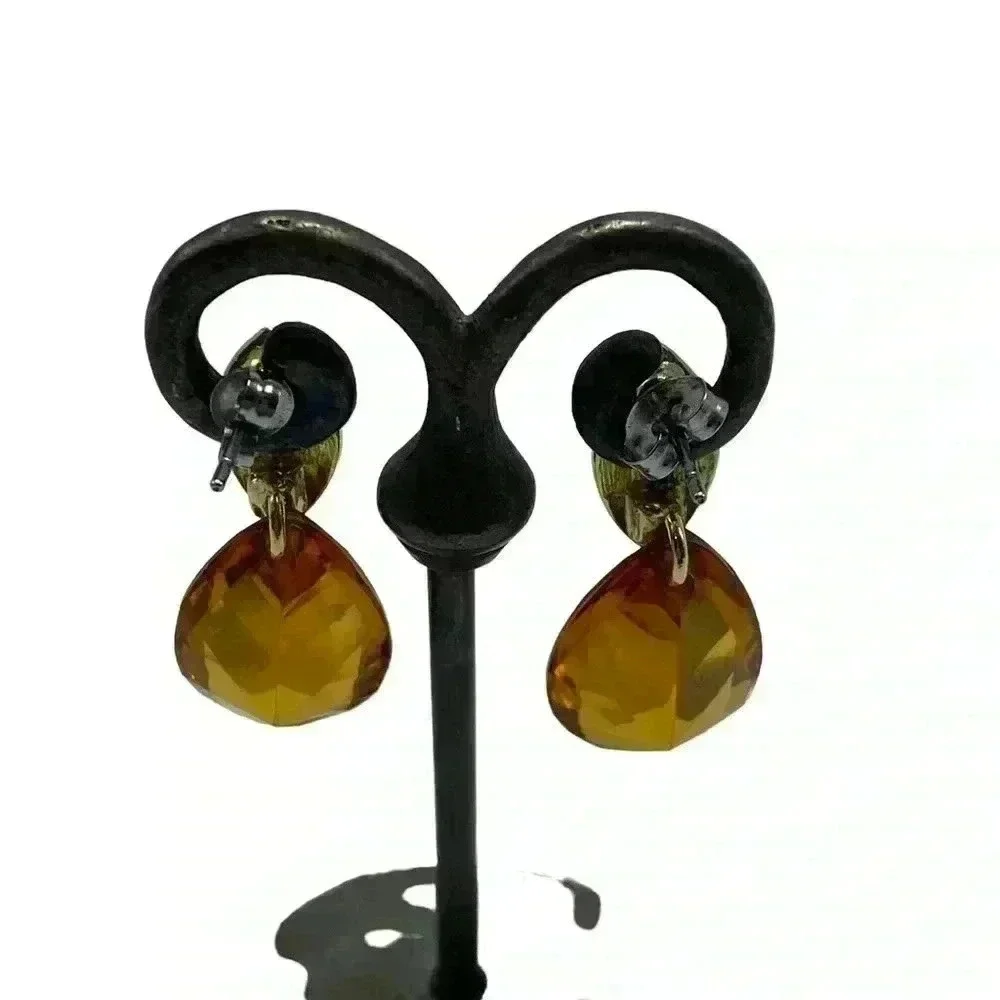 Teardrop earrings costume jewelry, festive and classic
